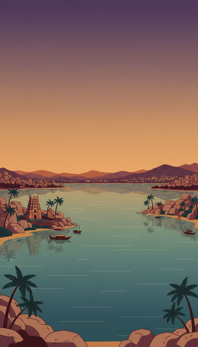 Placeholder for Bhadrakali Lake at dusk