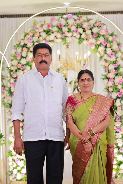 Rachana's parents at the engagement