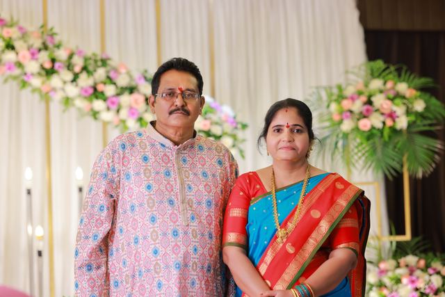 Akhil's parents at the engagement